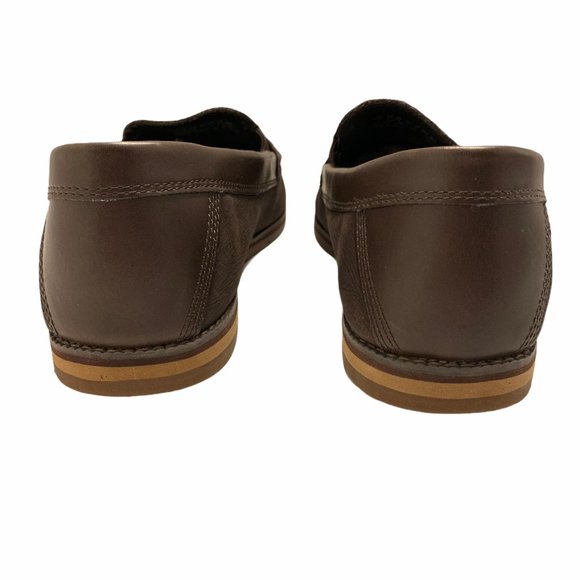 Timberland Brown Leather Ortholite Slip On Loafers - Picture 4 of 11